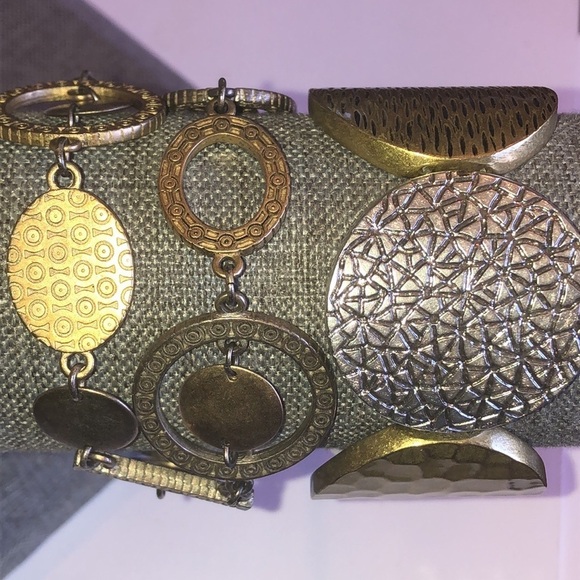 Premier Designs 2 Multi Tone Boho Stretchy & Toggle Closure Boho Bracelets - Picture 3 of 12